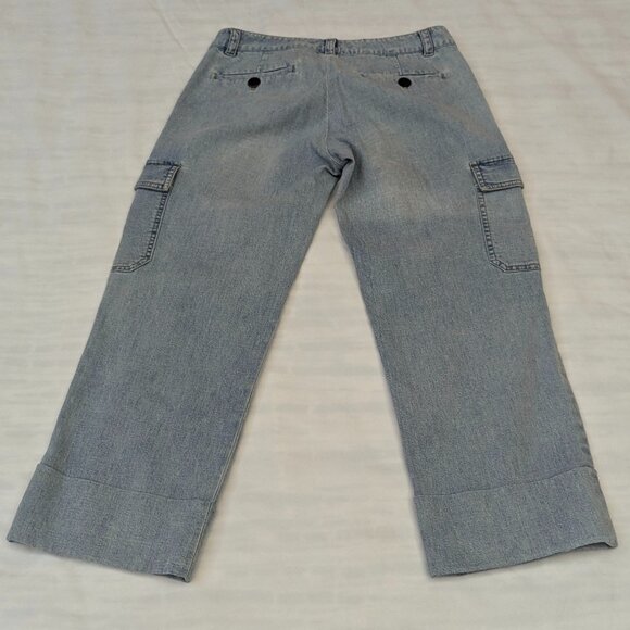 Theory Size 2 Light Wash Cargo Capri Jeans *See Note - Picture 2 of 12